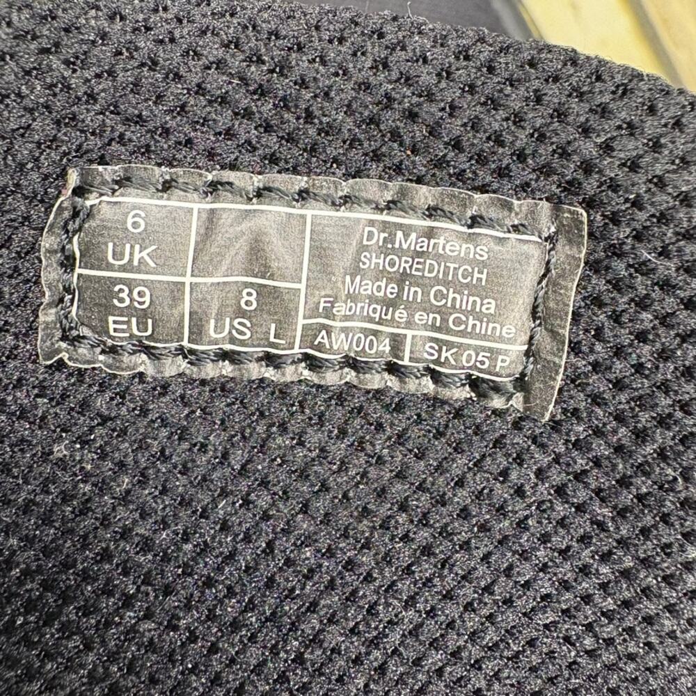 Dr. Martens Shoreditch Goth Minimalist Black Canvas High Top Sneakers Women Sz 8 - Picture 8 of 8